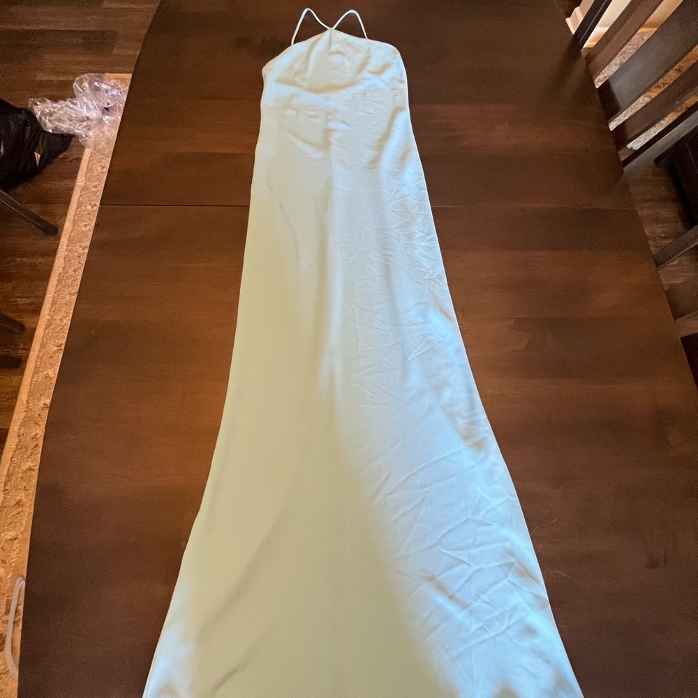 Amanda Uprichard Light Blue Maxi Dress